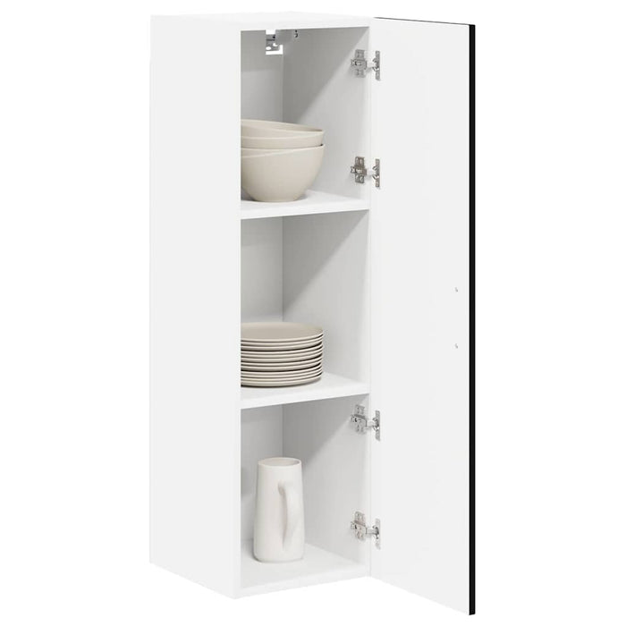 Kitchen Wall Cabinet Black 30 X 31 X 100 Cm Engineered Wood Nnpobl