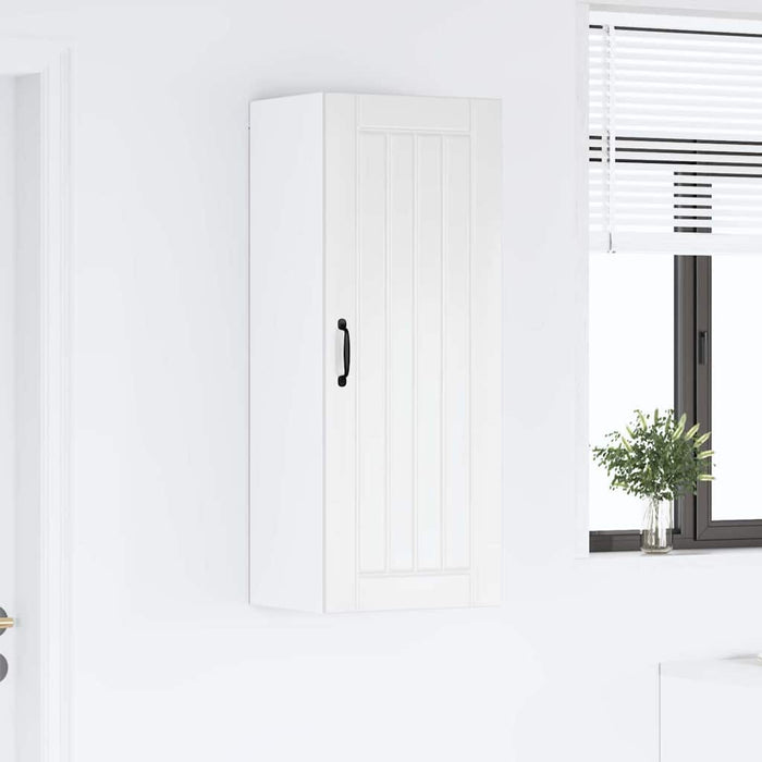 Kitchen Wall Cabinet Glossy Look White 40 X 31 X 100 Cm Nnpook