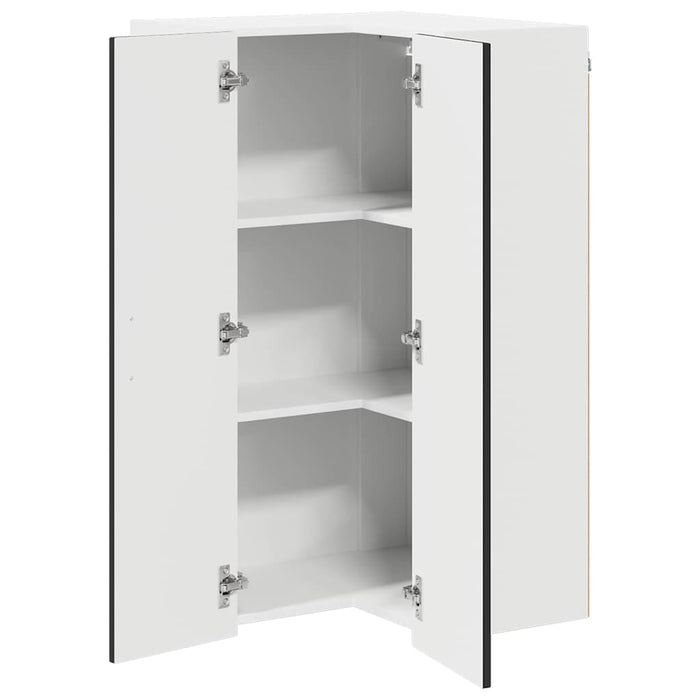 Kitchen Wall Cabinet Black 57 X 57 X 100 Cm Engineered Wood Nnpoll