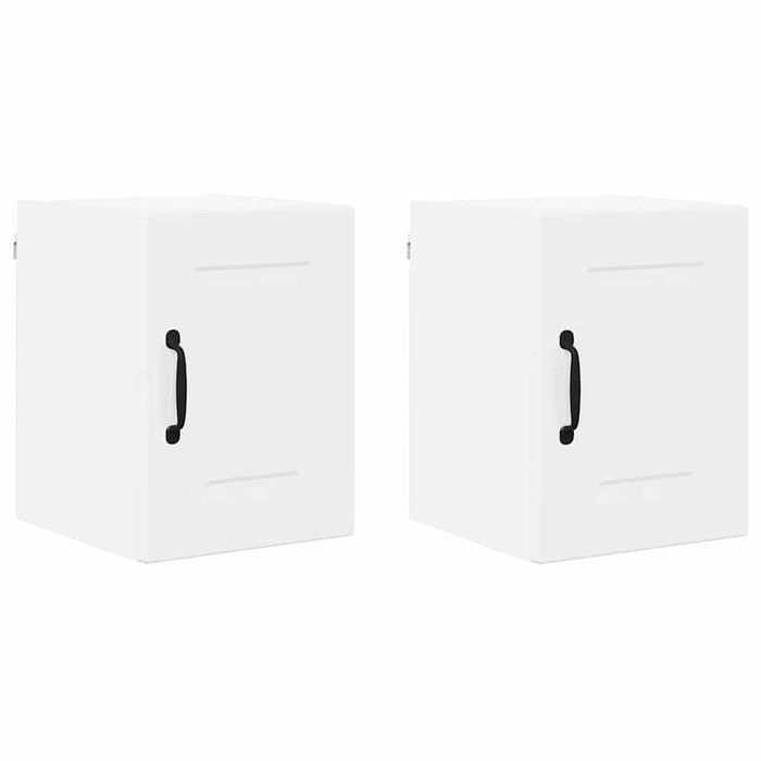 Kitchen Wall Cabinet 2 Pcs Glossy Look White 30 X 31 X 40 Cm Nnpxoa