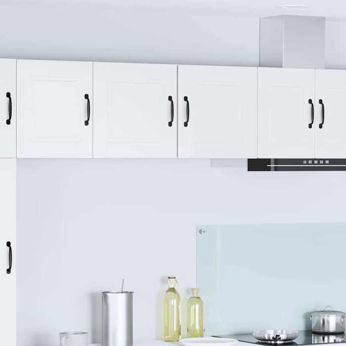 Kitchen Wall Cabinet 2 Pcs Glossy Look White 40 X 31 X 40 Cm Nnpxta