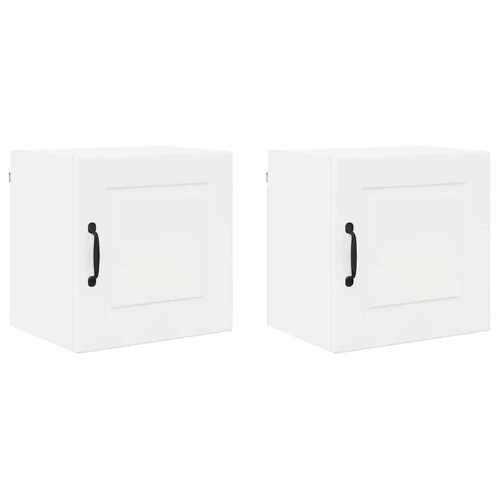 Kitchen Wall Cabinet 2 Pcs Glossy Look White 40 X 31 X 40 Cm Nnpxta