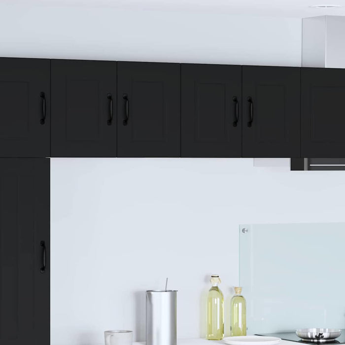 Kitchen Wall Cabinet Black 60 X 31 X 40 Cm Engineered Wood Nnpxli