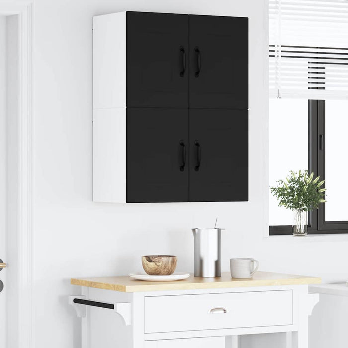 Kitchen Wall Cabinet Black 60 X 31 X 40 Cm Engineered Wood Nnpxli
