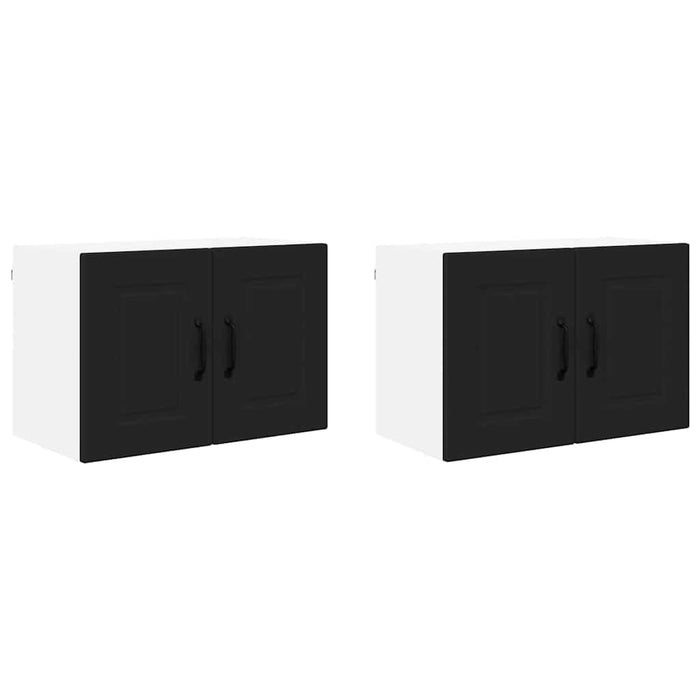 Kitchen Wall Cabinet With Shelf 2 Pcs Black 60 X 31 X 40 Cm Nnpxln