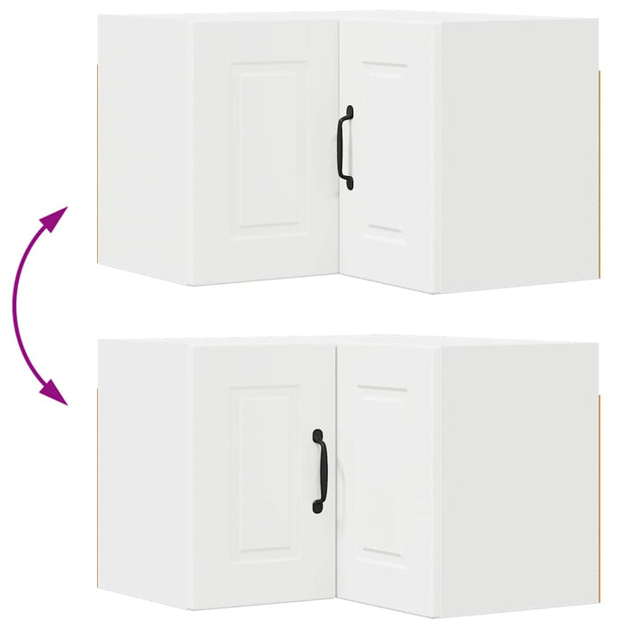 Kitchen Wall Cabinet White 57 X 57 X 40 Cm Engineered Wood Nnptbp