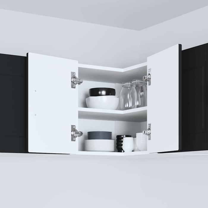 Kitchen Wall Cabinet Black 57 X 57 X 40 Cm Engineered Wood Nnptbl