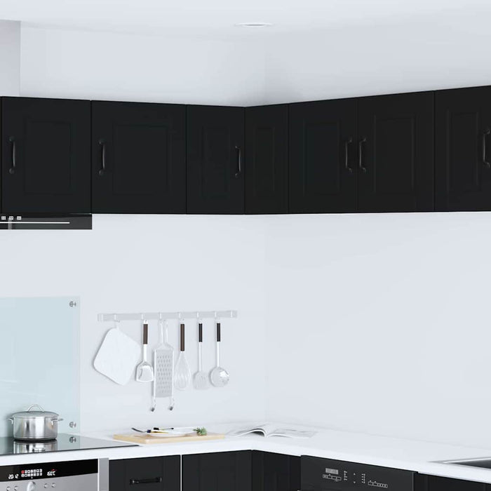 Kitchen Wall Cabinet Black 57 X 57 X 40 Cm Engineered Wood Nnptbl