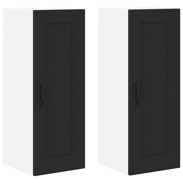 Kitchen Wall Cabinet With Shelf 2 Pcs Black 30 X 31 X 80 Cm Nnptpn