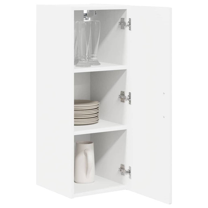 Kitchen Wall Cabinet With Door Glossy Look White 30 X 31 X 80 Cm Nnptlt