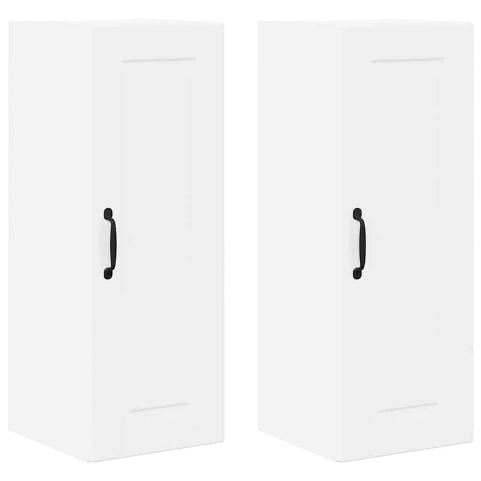 Kitchen Wall Cabinet 2 Pcs Glossy Look White 30 X 31 X 80 Cm Nnptla