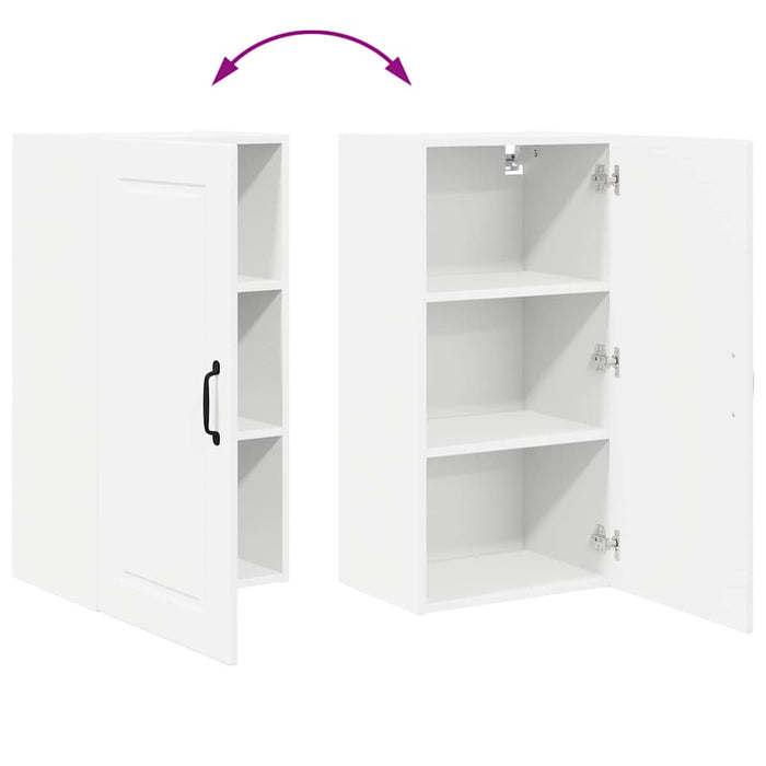 Kitchen Wall Cabinet White 40 X 31 X 80 Cm Engineered Wood Nnptip