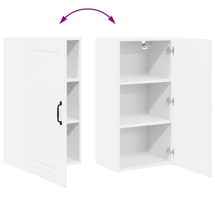 Kitchen Wall Cabinet With Door Glossy Look White 40 X 31 X 80 Cm Nnptik