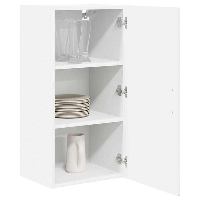 Kitchen Wall Cabinet With Door Glossy Look White 40 X 31 X 80 Cm Nnptik