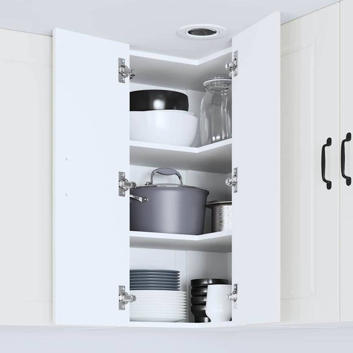 Kitchen Wall Cabinet White 57 X 57 X 80 Cm Engineered Wood Nnpaxp