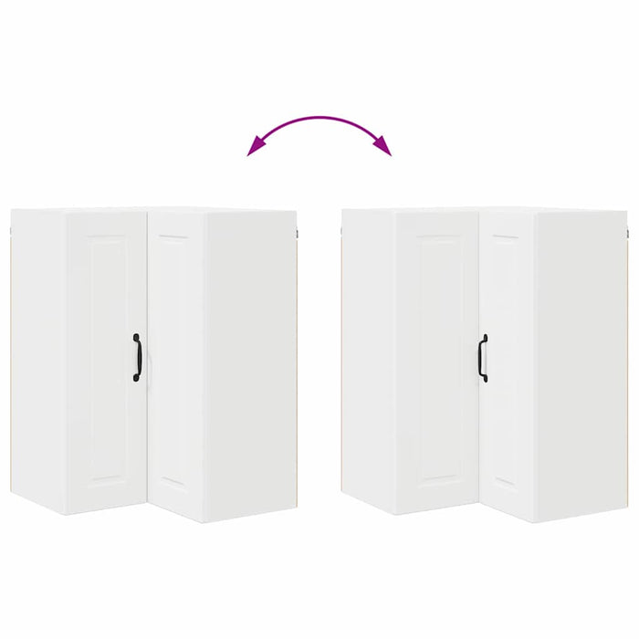 Kitchen Wall Cabinet White 57 X 57 X 80 Cm Engineered Wood Nnpaxp