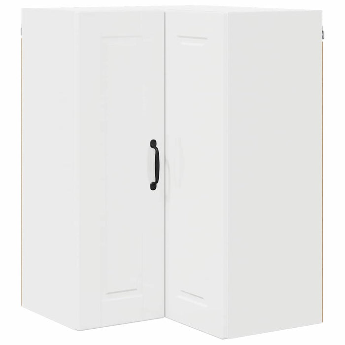 Kitchen Wall Cabinet With Door Glossy Look White 57 X 57 X 80 Cm Nnpaxk