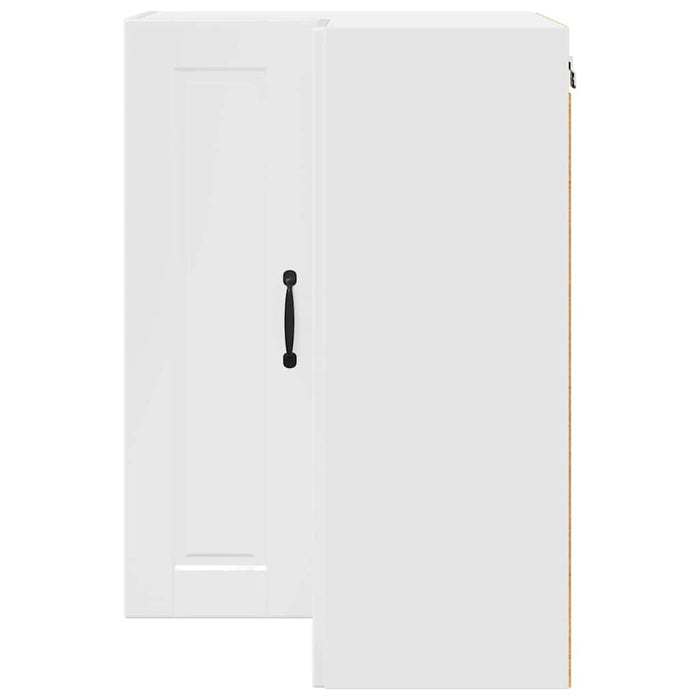 Kitchen Wall Cabinet With Door Glossy Look White 57 X 57 X 80 Cm Nnpaxk