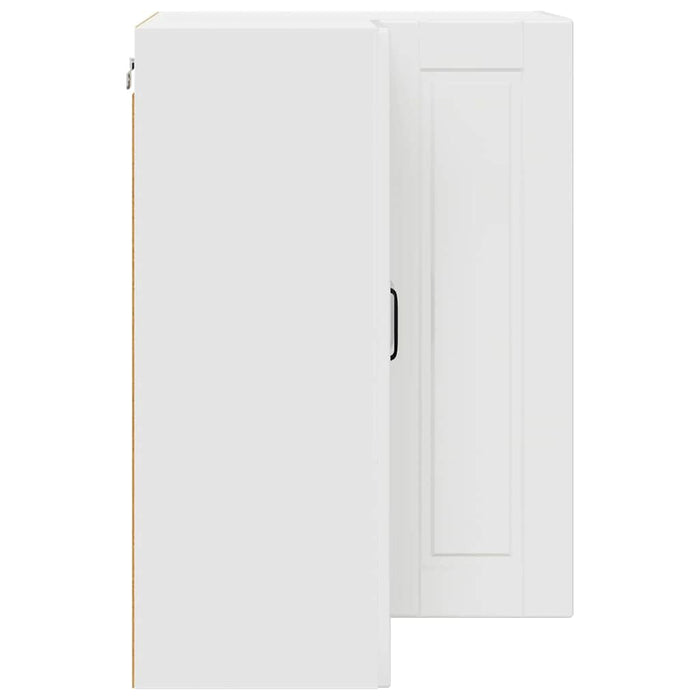 Kitchen Wall Cabinet With Door Glossy Look White 57 X 57 X 80 Cm Nnpaxk