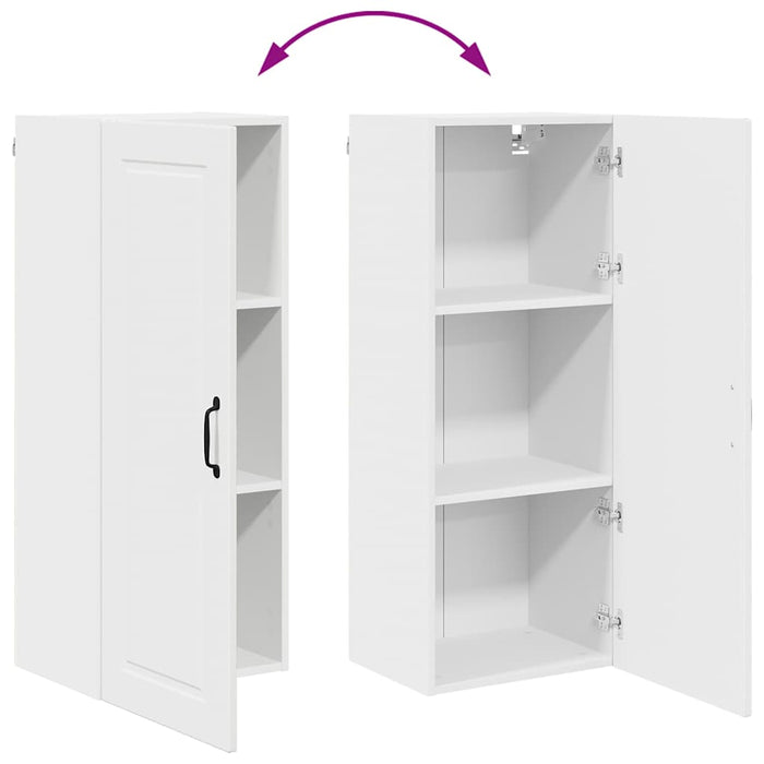 Kitchen Wall Cabinet White 40 X 31 X 100 Cm Engineered Wood Nnpalp