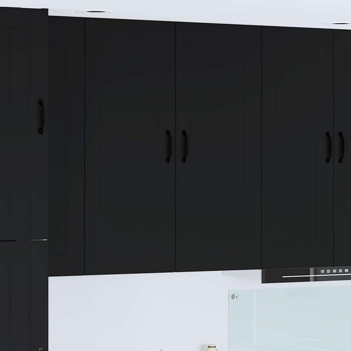 Kitchen Wall Cabinet Black 40 X 31 X 100 Cm Engineered Wood Nnpall