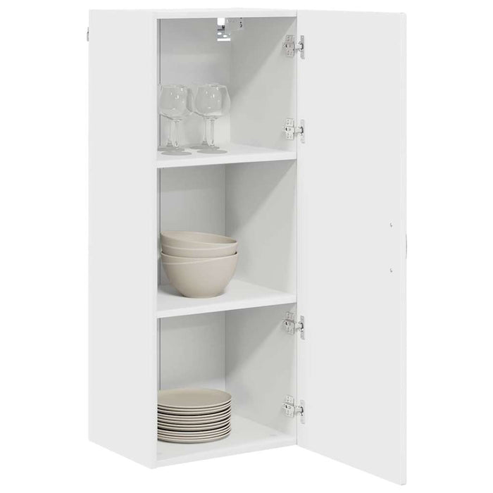Kitchen Wall Cabinet Glossy Look White 40 X 31 X 100 Cm Nnpalk