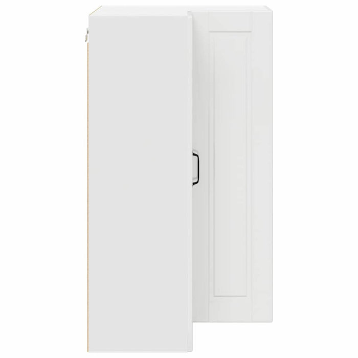 Kitchen Wall Cabinet Glossy Look White 57 X 57 X 100 Cm Nnppok