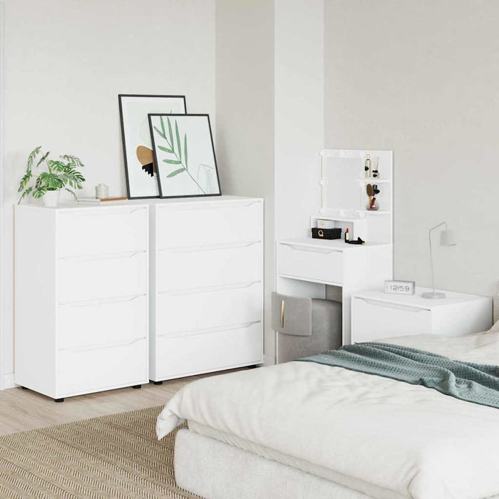 Storage Cabinets 2 Pcs White 60 X 48 X 105 Cm Engineered Wood Tablxtp