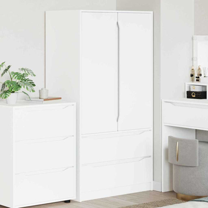 Bathroom Cabinet White 79.5 X 49 X 156 Cm Engineered Wood Tablxap