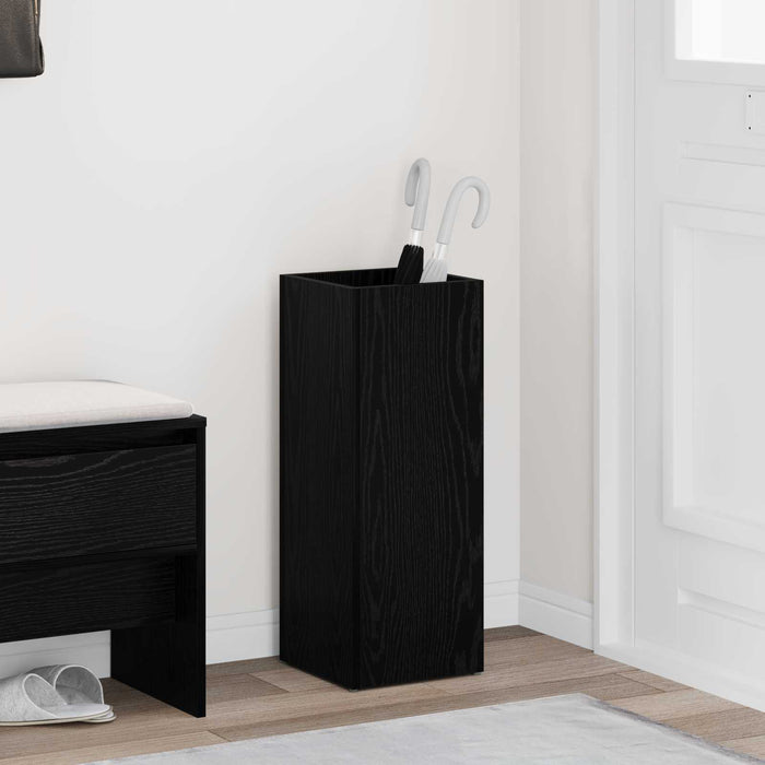 Umbrella Stand Black Oak 25 X 24.5 X 64 Cm Engineered Wood Nkkaol
