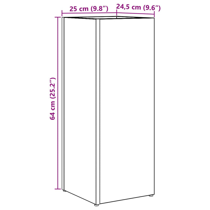 Umbrella Stand Black Oak 25 X 24.5 X 64 Cm Engineered Wood Nkkaol