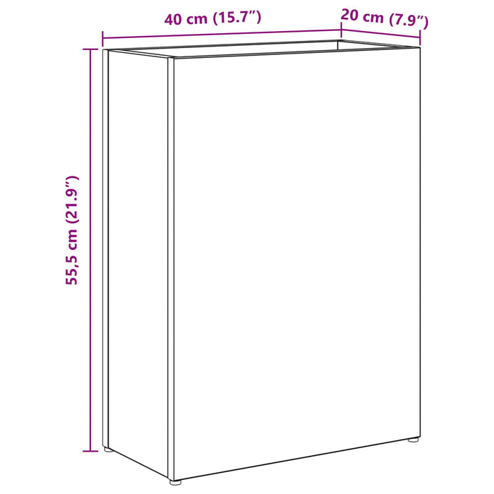 Umbrella Stand White 40 X 20 X 55.5 Cm Engineered Wood Nkkato