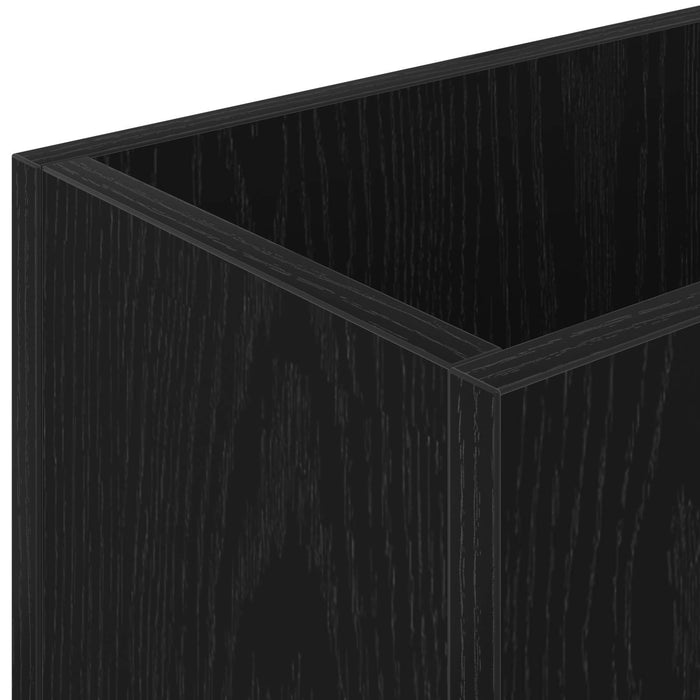 Umbrella Stand Black Oak 40 X 20 X 55.5 Cm Engineered Wood Nkkatx