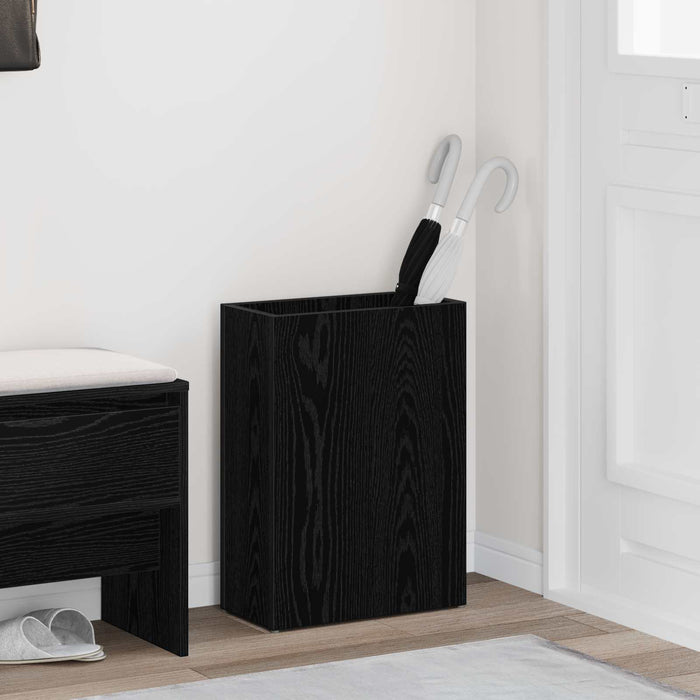 Umbrella Stand Black Oak 40 X 20 X 55.5 Cm Engineered Wood Nkkatx