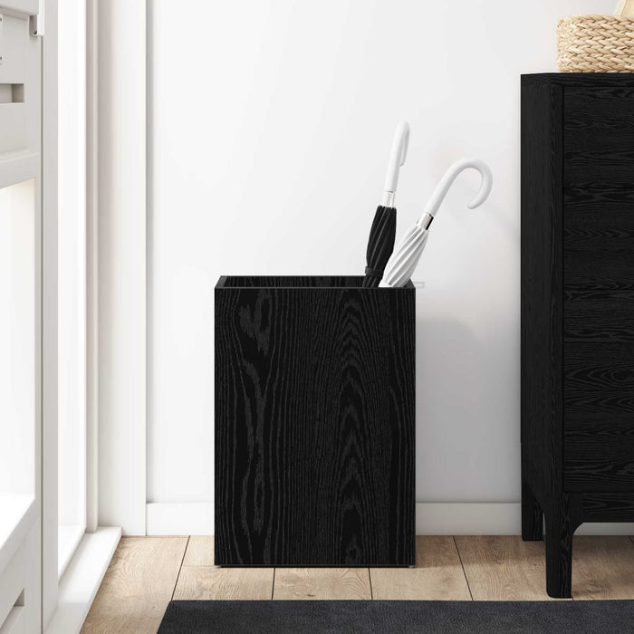 Umbrella Stand Black Oak 40 X 20 X 55.5 Cm Engineered Wood Nkkatx