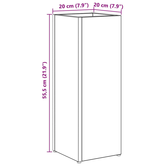Umbrella Stand White 20 X 20 X 55.5 Cm Engineered Wood Nkkatk