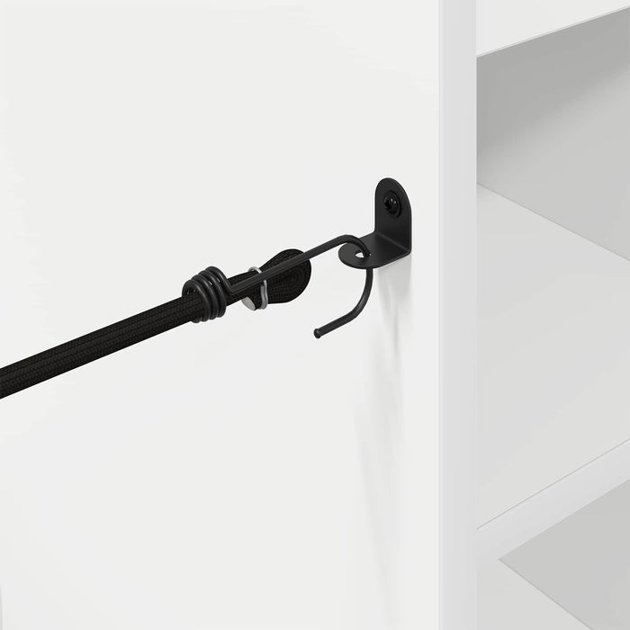 Golf Cabinet With Wheel Plain White 65 X 45 X 98 Cm Nkkaai