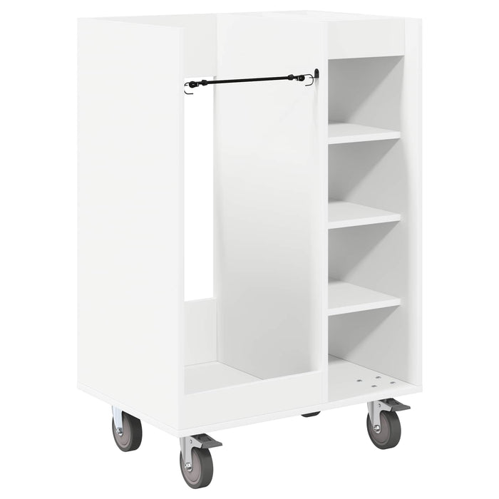 Golf Cabinet With Wheel Plain White 65 X 45 X 98 Cm Nkkaai