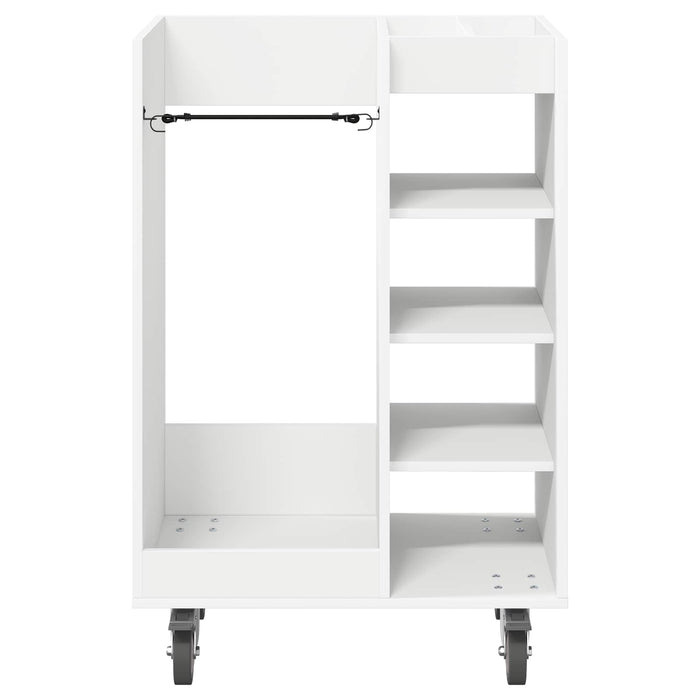 Golf Cabinet With Wheel Plain White 65 X 45 X 98 Cm Nkkaai