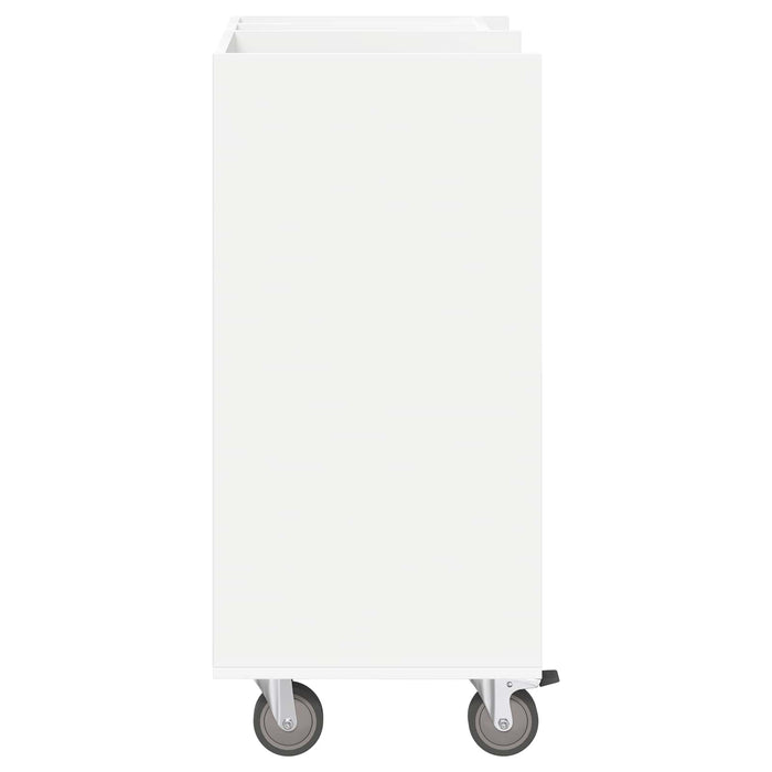 Golf Cabinet With Wheel Plain White 65 X 45 X 98 Cm Nkkaai