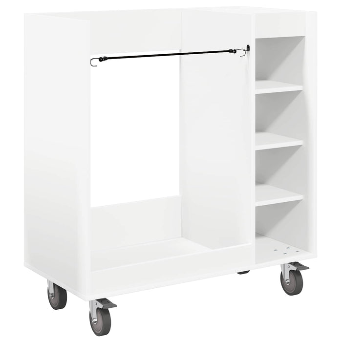 Golf Cabinet With Wheel Plain White 90 X 45 X 98 Cm Nkkalt
