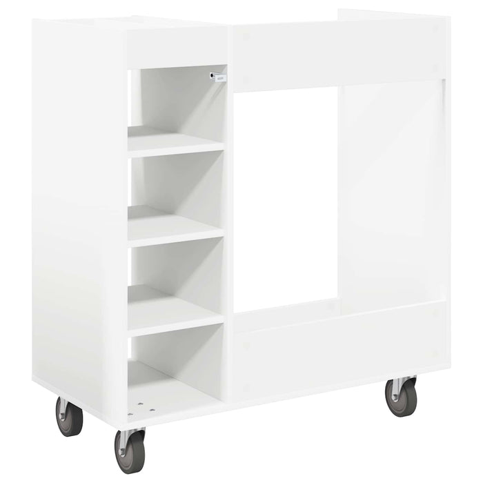 Golf Cabinet With Wheel Plain White 90 X 45 X 98 Cm Nkkalt
