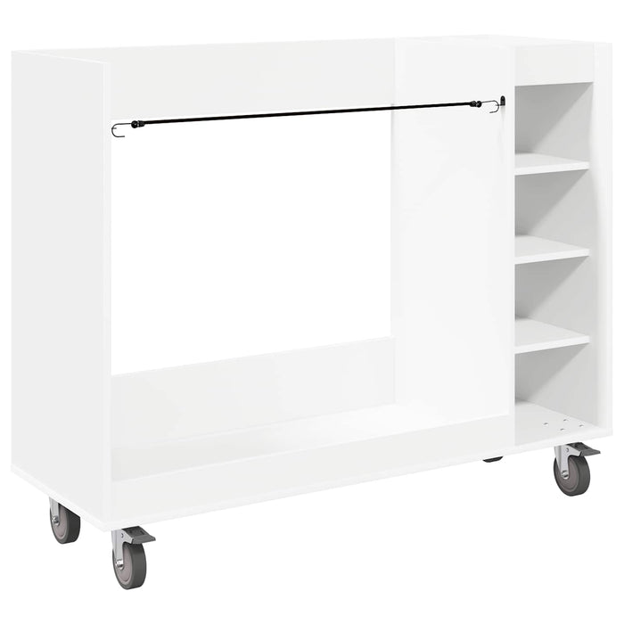 Golf Cabinet With Wheel Plain White 120 X 45 X 98 Cm Nkkaio