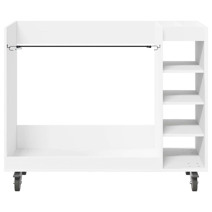 Golf Cabinet With Wheel Plain White 120 X 45 X 98 Cm Nkkaio