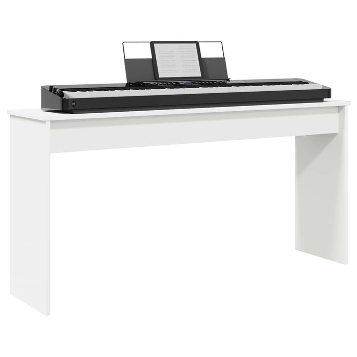 Keyboard Stand White 130 X 32 X 64 Cm Engineered Wood Nkkaik