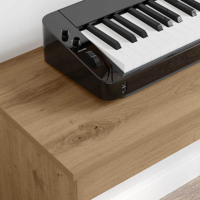 Keyboard Stand Artisan Oak 130 X 32 X 64 Cm Engineered Wood Nkkanl