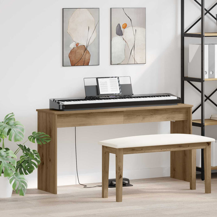 Keyboard Stand Artisan Oak 130 X 32 X 64 Cm Engineered Wood Nkkanl