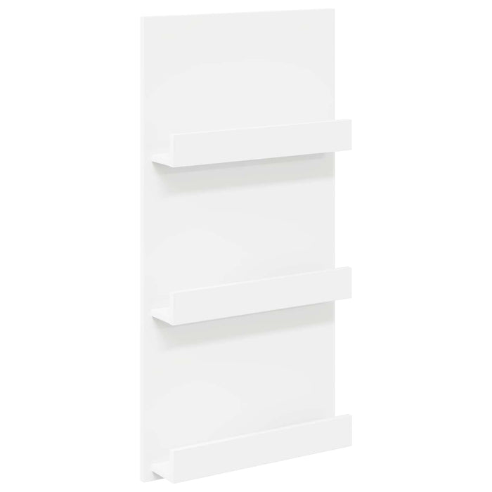 Magazine Rack With Shelf White 51 X 11 X 102 Cm Engineered Wood Nkkpbt