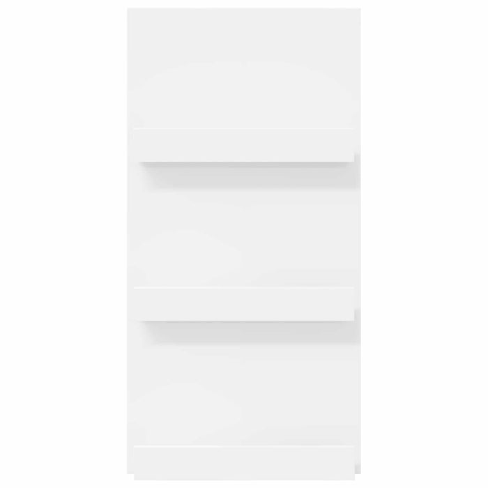 Magazine Rack With Shelf White 51 X 11 X 102 Cm Engineered Wood Nkkpbt