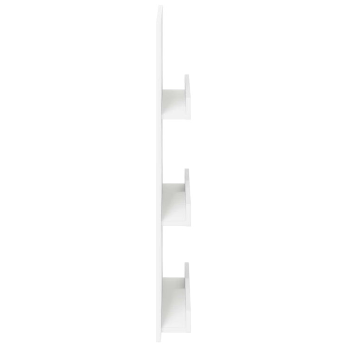 Magazine Rack With Shelf White 51 X 11 X 102 Cm Engineered Wood Nkkpbt